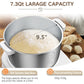 Electric Dough Mixer with Fermentation Function, 7-liter Capacity Dough Mixer, 304 Stainless Steel Food Mixer, Intelligent Gentle and Powerful Kneading Modes, Suitable for Bread, Pizza, Pasta, Noodles, Perfect for Making Bread, Pizza