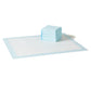 Basic leak-proof dog and puppy toilet training pad. Quick and dry five-layer design, large size (28 x 34 inches), blue and white color, 40 packs per box