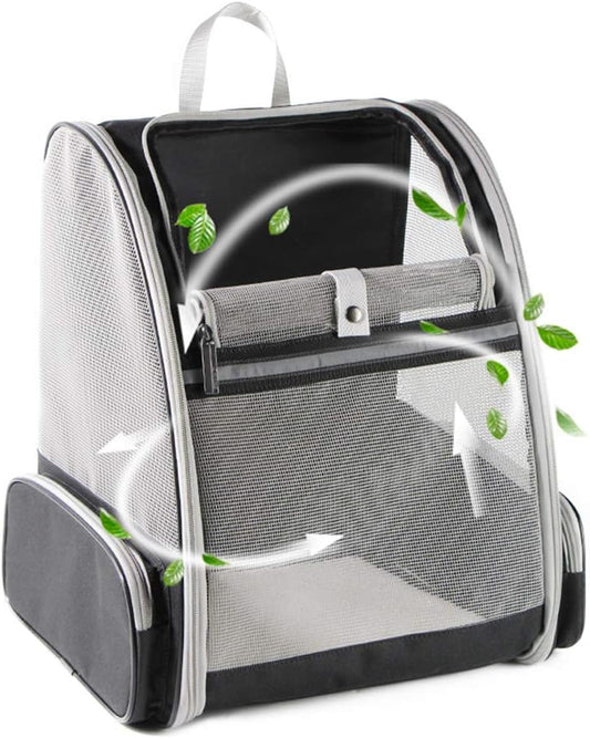 Bubble-style backpack for pets (suitable for cats and dogs) (black)