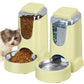 Automatic Cat Feeder and Water Dispenser with Stainless Steel Bowl Dog Gravity Food Feeder and Waterer for Small Medium Pets Puppy Kitten 1 Gallon x 2