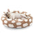 Medium-sized dog bed - A cute round and comfortable pet bed suitable for puppies. The cover fabric is detachable and washable. It features a faux tweed plush material and a non-slip bottom for a supportive dog bed.
