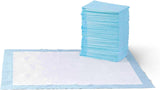Basic leak-proof dog and puppy toilet training pad. Quick and dry five-layer design, large size (28 x 34 inches), blue and white color, 40 packs per box