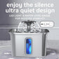 Stainless steel cat water dispenser, capacity 108 ounces / 3.2 liters, automatic pet water fountain, equipped with 3 replaceable filters and silicone pads, suitable for cats and dogs (silver)