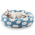 Medium-sized dog bed - A cute round and comfortable pet bed suitable for puppies. The cover fabric is detachable and washable. It features a faux tweed plush material and a non-slip bottom for a supportive dog bed.