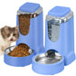 Automatic Cat Feeder and Water Dispenser with Stainless Steel Bowl Dog Gravity Food Feeder and Waterer for Small Medium Pets Puppy Kitten 1 Gallon x 2