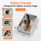 Stainless Steel Cat Litter Box, Odor Free Metal Litter Box with High Sides Lid, Open Top Low Entry Litter Pan Include Scoop Easy Cleaning Anti-Scratch Kitty Cat Box Anti-Urine Leakage, Non-Sticky