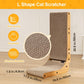 L-shaped cat scratching post, 26.8-inch indoor cat scratching post, cat scratching pad that protects furniture, cardboard cat scratching post with spherical toys, cat mint, large size
