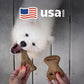 2-piece sturdy teeth-tearing dog chew toy, specially designed for dogs that love chewing. Made of real bacon, manufactured in the USA, medium size.