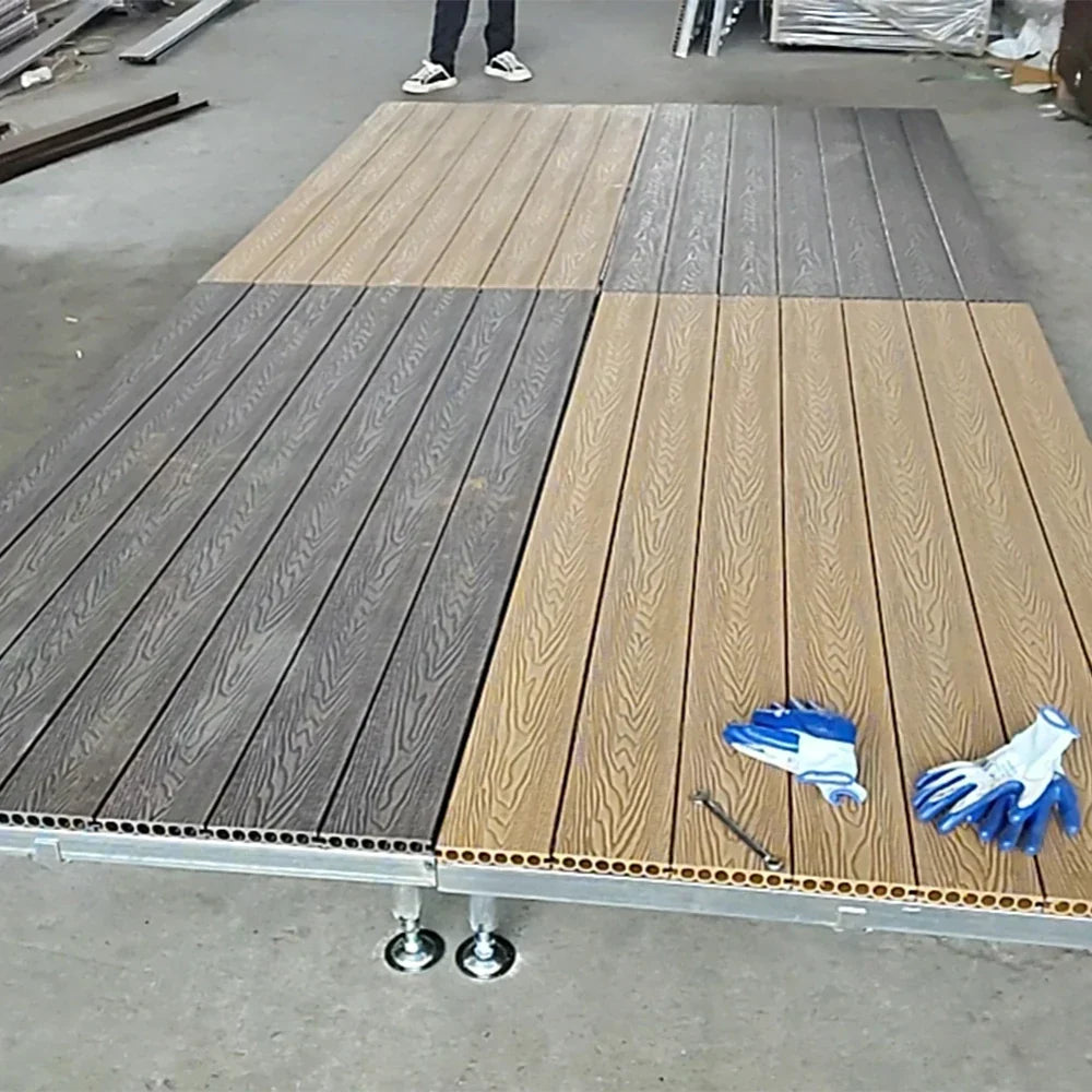 Customized Portable Deck Platform Durable Fireproof Waterproof Wpc Prefab Deck for Patio