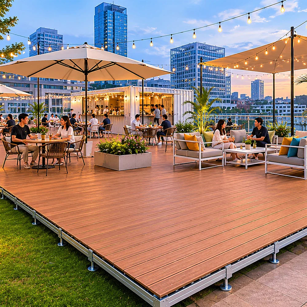 Customized Portable Deck Platform Durable Fireproof Waterproof Wpc Prefab Deck for Patio