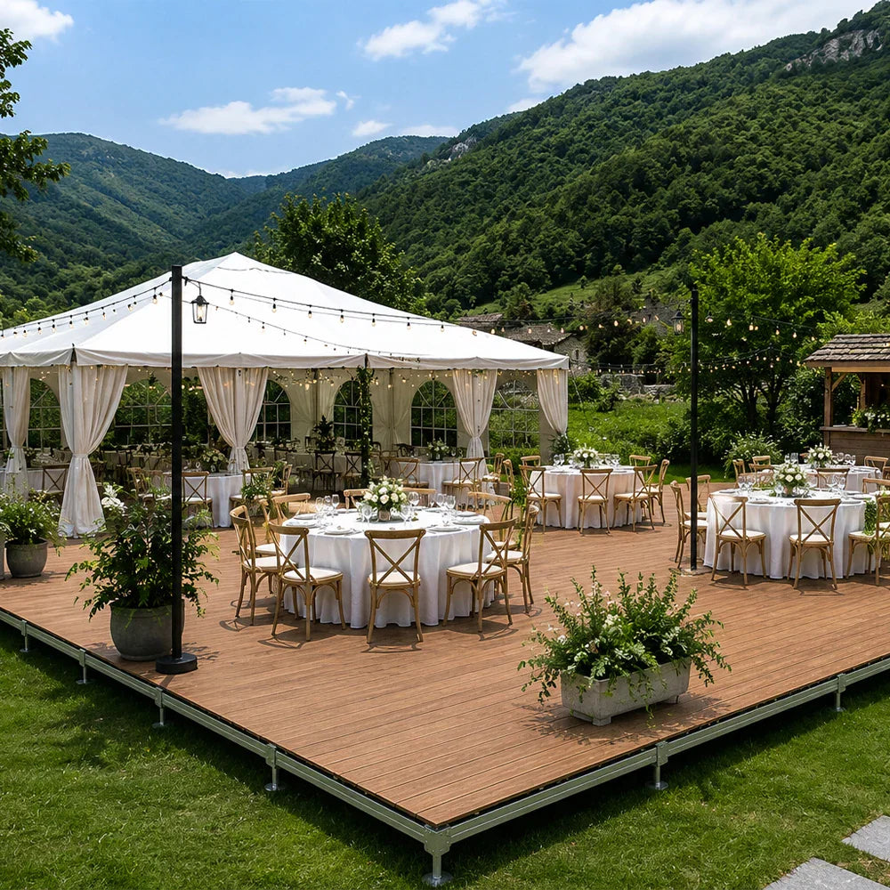 Customized Portable Deck Platform Durable Fireproof Waterproof Wpc Prefab Deck for Patio