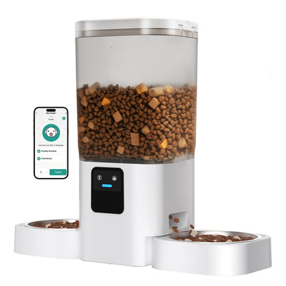 Automatic Cat Feeder with 5G WiFi: Automatic Dog Feeder with Slow Feed & Smart APP Control, 7L Timed Auto Cat Food Dispenser with Alexa for Pets, Detachable for Easy Cleaning - 29 Cups