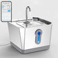Smart Cat Water Dispenser (with app), 3.5-liter stainless steel gravity-fed pet water dispenser, silent pump, low water level alarm and water consumption tracking function