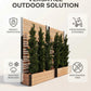 6ft Wood & Metal Privacy Planter with Trellis