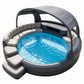6-Person Inflatable Lounge Pool with Canopy & LED Lights – Quick Setup, Puncture-Resistant PVC for Backyard Parties