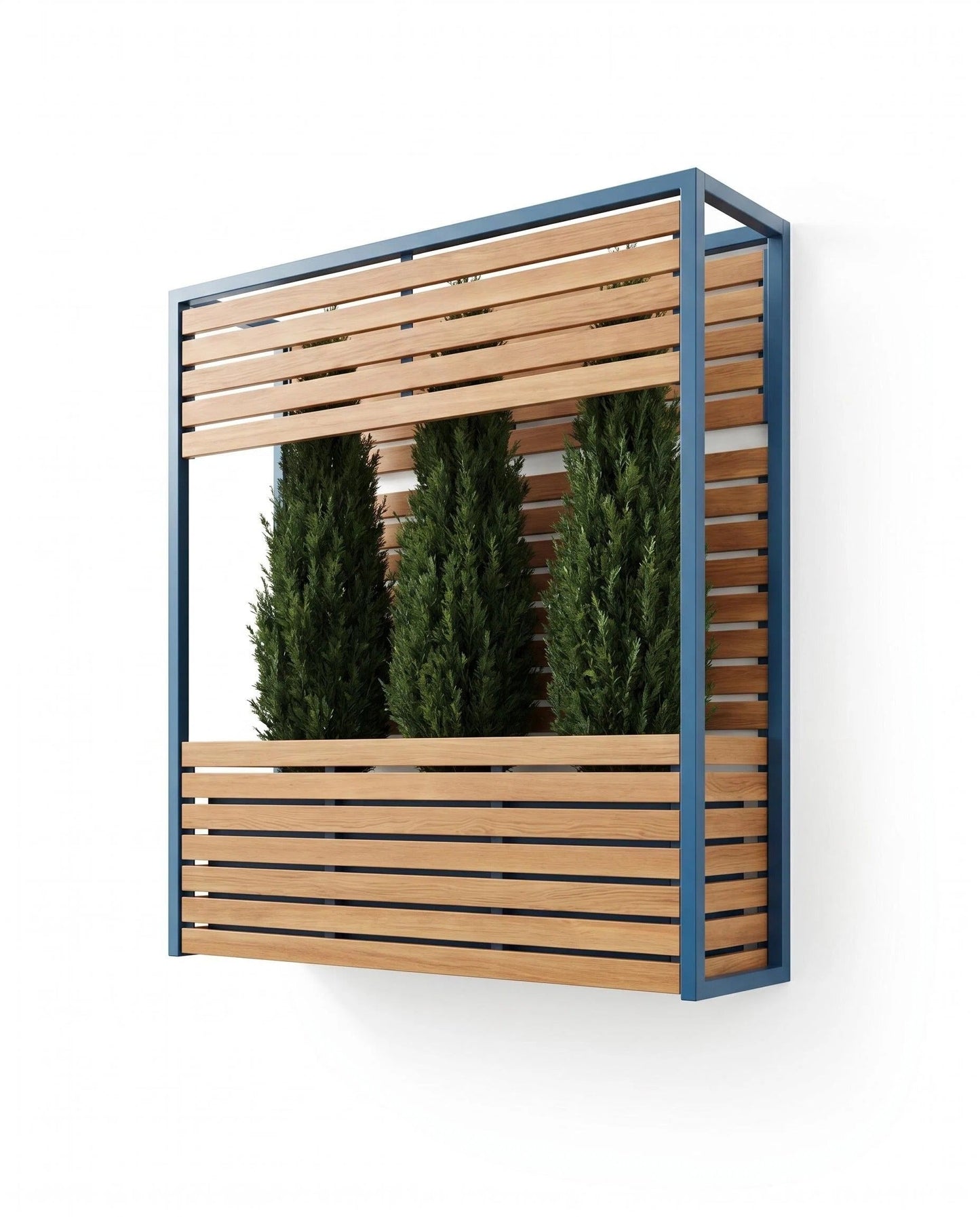 6ft Wood & Metal Privacy Planter with Trellis