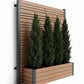6ft Wood & Metal Privacy Planter with Trellis