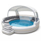 6-Person Inflatable Lounge Pool with Canopy & LED Lights – Quick Setup, Puncture-Resistant PVC for Backyard Parties