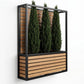 6ft Wood & Metal Privacy Planter with Trellis