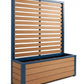 6ft Wood & Metal Privacy Planter with Trellis
