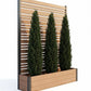6ft Wood & Metal Privacy Planter with Trellis