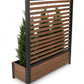 6ft Wood & Metal Privacy Planter with Trellis