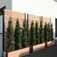 6ft Wood & Metal Privacy Planter with Trellis