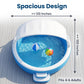 6-Person Inflatable Lounge Pool with Canopy & LED Lights – Quick Setup, Puncture-Resistant PVC for Backyard Parties