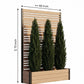 6ft Wood & Metal Privacy Planter with Trellis