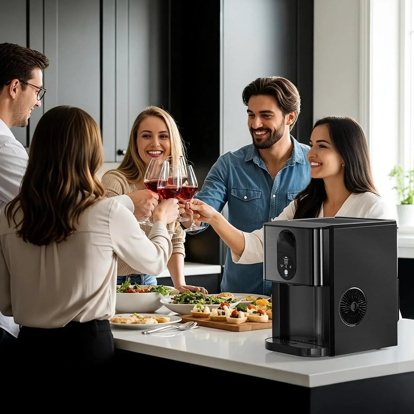 NOVARA Countertop Nugget Ice Maker 58015RIM0